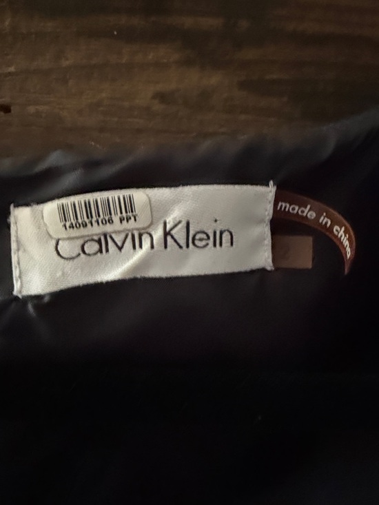 Calvin Klein Charcoal Gray Cowl-Neck Mini Dress - Picture 2 of 3